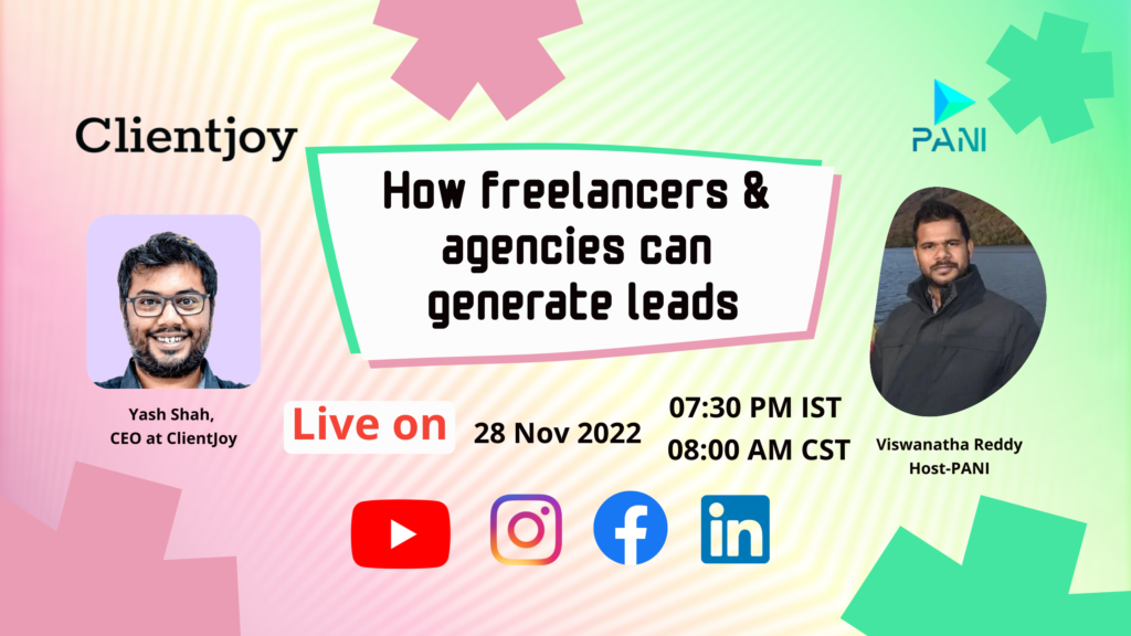 How freelancers & agencies can generate leads - with Yash Shah, ClientJoy